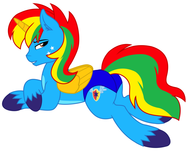 Size: 6716x5465 | Tagged: safe, artist:shieldwingarmorofgod, derpibooru import, oc, oc:shield wing, alicorn, pony, g4, image, male, png, sexy, simple background, solo, speedo, transparent background