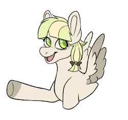 Size: 1441x1347 | Tagged: safe, artist:toshitoki, derpibooru import, oc, oc:snail pace, unofficial characters only, pegasus, pony, facial markings, female, image, looking back, mare, open mouth, open smile, pegasus oc, png, raised hoof, simple background, smiling, solo, spread wings, transparent background, wings