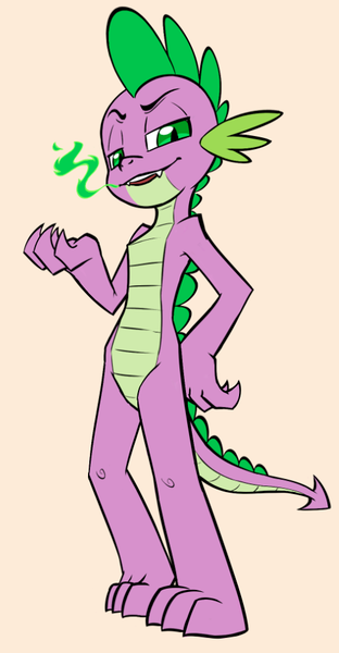 Size: 489x941 | Tagged: safe, artist:soulcentinel, ponerpics import, spike, anthro, fire, fire breath, half-closed eyes, image, male, older, older spike, png, simple background, smug, solo, teenage spike, teenager