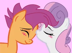 Size: 1502x1110 | Tagged: safe, artist:jadeharmony, derpibooru import, scootaloo, sweetie belle, female, image, lesbian, png, ship:scootabelle, shipping