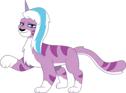 Size: 2503x1862 | Tagged: safe, artist:prixy05, derpibooru import, lightning chill, big cat, tiger, g5, my little pony: pony life, my little pony: tell your tale, female, g4.5 to g5, generation leap, horn, image, png, simple background, solo, transparent background, vector