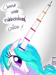 Size: 3000x4000 | Tagged: safe, artist:ja0822ck, derpibooru import, princess celestia, alicorn, pony, cookie, food, horn, image, long horn, png, rubber band, solo