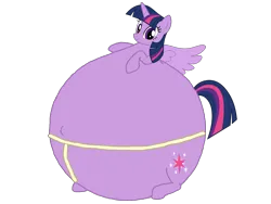 Size: 3264x2448 | Tagged: safe, artist:simonstudio587, derpibooru import, twilight sparkle, alicorn, pony, female, g4, image, inflation, looking at you, png, simple background, smiling, smiling at you, solo, spread wings, sumo, transparent background, wings