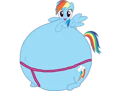 Size: 3264x2448 | Tagged: safe, artist:simonstudio587, derpibooru import, rainbow dash, pegasus, pony, fat, female, g4, image, looking at you, morbidly obese, obese, open mouth, open smile, png, simple background, smiling, smiling at you, spread wings, sumo, transparent background, wings