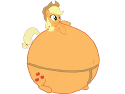 Size: 3264x2448 | Tagged: safe, artist:simonstudio587, derpibooru import, applejack, earth pony, pony, applejack's hat, cowboy hat, fat, female, g4, hat, image, mare, morbidly obese, obese, open mouth, open smile, png, simple background, smiling, solo, sumo, transparent background