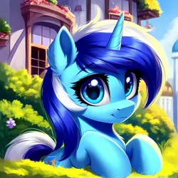 Size: 2160x2160 | Tagged: safe, ai content, derpibooru import, machine learning generated, prompter:ramprover, stable diffusion, minuette, pony, unicorn, cute, female, g4, generator:ponydiffusion, image, jpeg, looking at you, mare, smiling, solo
