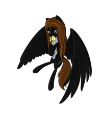 Size: 2000x2500 | Tagged: safe, artist:finirim, derpibooru import, derpy hooves, oc, oc:wolfwood gloom, unofficial characters only, pegasus, pony, derpibooru community collaboration, 2024 community collab, image, pegasus oc, plushie, png, simple background, solo, transparent background, wings