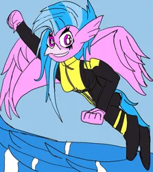 Size: 845x946 | Tagged: safe, artist:spiders123, derpibooru import, silverstream, anthro, hippogriff, image, marvel, mutant, png, spiders and magic: rise of spider-mane, water, x-men, x-men first class