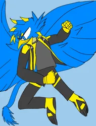 Size: 828x1088 | Tagged: safe, artist:spiders123, derpibooru import, gallus, anthro, gryphon, image, marvel, mutant, png, x-men, x-men first class