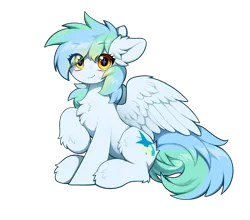 Size: 1570x1383 | Tagged: safe, artist:swaybat, derpibooru import, oc, oc:siriusnavigator, unofficial characters only, pegasus, pony, derpibooru community collaboration, 2024 community collab, chest fluff, ear fluff, eye clipping through hair, image, looking at you, png, simple background, sitting, smiling, solo, spread wings, transparent background, wings
