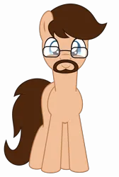 Size: 11000x16336 | Tagged: safe, artist:kuren247, derpibooru import, oc, oc:kuren, earth pony, pony, absurd resolution, facial hair, female, front view, g4, glasses, goatee, image, male, mare, png, simple background, stallion, transparent background, vector