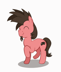 Size: 1080x1280 | Tagged: safe, artist:ace play, derpibooru import, oc, oc:ace play, unofficial characters only, earth pony, pony, ^^, animated, dancing, eyes closed, facial hair, gif, goatee, image, male, prance, prancing, simple background, smiling, solo, stallion, white background