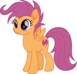 Size: 1684x1600 | Tagged: safe, artist:cloudy glow, derpibooru import, scootaloo, pegasus, female, g4, image, movie accurate, older, older scootaloo, png, simple background, smiling, solo, transparent background