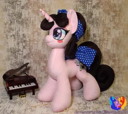 Size: 2581x2304 | Tagged: safe, artist:1stastrastudio, derpibooru import, oc, oc:belle aire, pony, unicorn, female, image, irl, jpeg, mare, musical instrument, photo, piano, plushie, solo