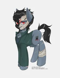 Size: 2550x3300 | Tagged: safe, artist:sushimeko, derpibooru import, oc, earth pony, pony, image, jpeg, scar, serial killer, solo