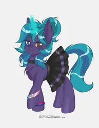 Size: 2550x3300 | Tagged: safe, artist:sushimeko, derpibooru import, oc, pony, unicorn, clothes, horn, image, jpeg, pride flag, skirt, solo, unicorn oc