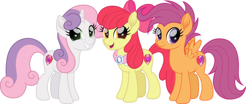 Size: 3776x1600 | Tagged: safe, artist:cloudy glow, derpibooru import, apple bloom, scootaloo, sweetie belle, earth pony, pegasus, pony, unicorn, bow, cutie mark crusaders, female, g4, hair bow, happy, image, movie accurate, older, older apple bloom, older scootaloo, older sweetie belle, png, simple background, solo, transparent background