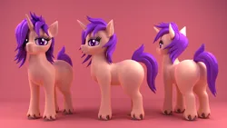 Size: 1920x1080 | Tagged: safe, artist:argos90, derpibooru import, oc, oc:forest embrace, unicorn, 3d, 3d model, commission, horn, image, large butt, missing cutie mark, png, reference sheet, unicorn oc, ych result
