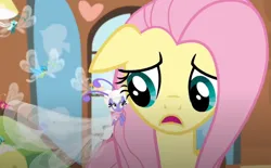 Size: 752x465 | Tagged: safe, derpibooru import, screencap, fluttershy, unnamed character, breezie, pony, it ain't easy being breezies, cute, diabreezies, female, g4, image, mare, png, solo, unnamed breezie