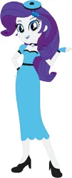 Size: 230x567 | Tagged: safe, artist:sturk-fontaine, derpibooru import, rarity, human, fanfic:her way with words, equestria girls, base used, beret, breasts, cleavage, g4, hand on hip, hat, image, latex dress, lipstick, png, simple background, solo, white background