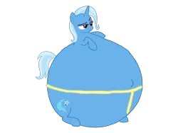 Size: 3264x2448 | Tagged: safe, artist:simonstudio587, derpibooru import, trixie, unicorn, female, g4, image, inflation, png, simple background, solo, spherical inflation, sumo, transparent background