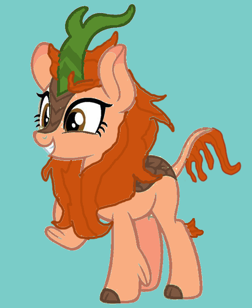 Size: 600x733 | Tagged: safe, artist:vanilla5751, derpibooru import, oc, oc:maple blossom, unofficial characters only, pony, derpibooru community collaboration, 2024 community collab, alternate tailstyle, blue background, female, g4, image, kirn, mare, png, redraw, simple background, solo, tail