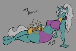 Size: 1264x848 | Tagged: suggestive, artist:saliantsunbreeze, derpibooru import, oc, oc:seabreeze, anthro, unguligrade anthro, unicorn, belly, belly button, blue coat, breasts, busty oc, clothes, crossed legs, crush fetish, crushing, eyebrows, eyebrows visible through hair, eyelashes, female, female oc, fetish, hips, horn, image, leaning back, looking at you, muscle fetish, muscles, muscular female, one eye closed, one eye open, png, ponytail, pumpkin, purple eyes, shorts, sitting, smiling, smiling at you, solo, sports bra, sports shorts, tail, thigh crush, thighs, thunder thighs, tongue out, unicorn horn, unicorn oc, white hair, white tail