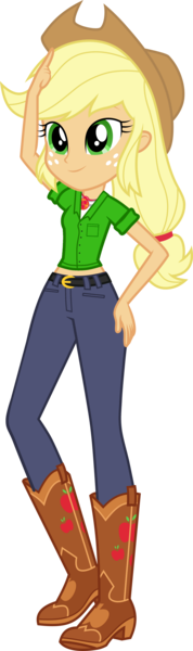 Size: 1280x4314 | Tagged: safe, artist:edy_january, color edit, derpibooru import, edit, applejack, equestria girls, barefoot, button-up shirt, clothes, colored, denim, feet, geode of super strength, image, jeans, magical geodes, pants, png, shirt, simple background, solo, transparent background