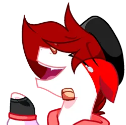 Size: 768x763 | Tagged: safe, artist:diniarvegafinahar, derpibooru import, ponified, pony, bandage, bust, clothes, crying, eye clipping through hair, eyes closed, floppy ears, image, indonesia, jacket, male, nation ponies, open mouth, png, sharp teeth, simple background, solo, songkok, stallion, tears of joy, teeth, transparent background