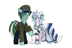 Size: 4724x3150 | Tagged: safe, artist:china consists of them!, derpibooru import, oc, oc:cobalt-rose, oc:tracer wake, pegasus, derpibooru community collaboration, 2024 community collab, clothes, image, kirinshark, military, pla, png, uniform