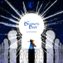 Size: 1200x1200 | Tagged: safe, artist:dragonwolfrooke, oc, oc:4everfreebrony, unofficial characters only, pony, 4everfreebrony, album cover, album:the dreamer's door, guitar, image, jpeg, male, musical instrument, solo, stallion