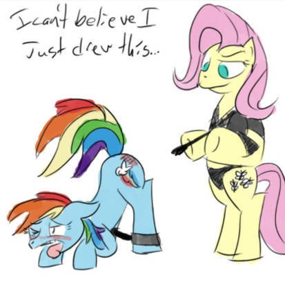 Size: 413x409 | Tagged: source needed, suggestive, artist:dzone16, derpibooru import, fluttershy, rainbow dash, pegasus, pony, /mlp/, 4chan, ahegao, bdsm, bipedal, blushing, bondage, dashsub, face down ass up, female, femsub, flutterdash, flutterdom, g4, image, jpeg, lesbian, one eye closed, open mouth, riding crop, shipping, spank mark, spanked, spanking, spreader bar, submissive, tongue out, traditional art, whipping, wtf