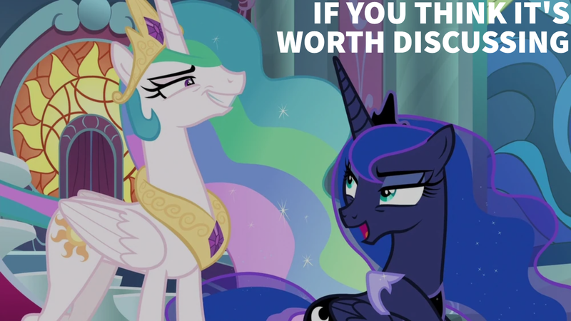 Size: 1920x1080 | Tagged: safe, derpibooru import, edit, edited screencap, editor:quoterific, screencap, princess celestia, princess luna, alicorn, pony, sparkle's seven, image, png