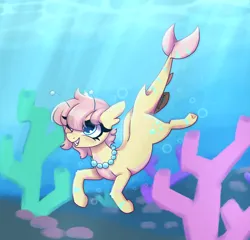 Size: 1950x1870 | Tagged: safe, artist:_alixxie_, derpibooru import, oc, original species, shark, shark pony, female, image, png, solo, underwater, water