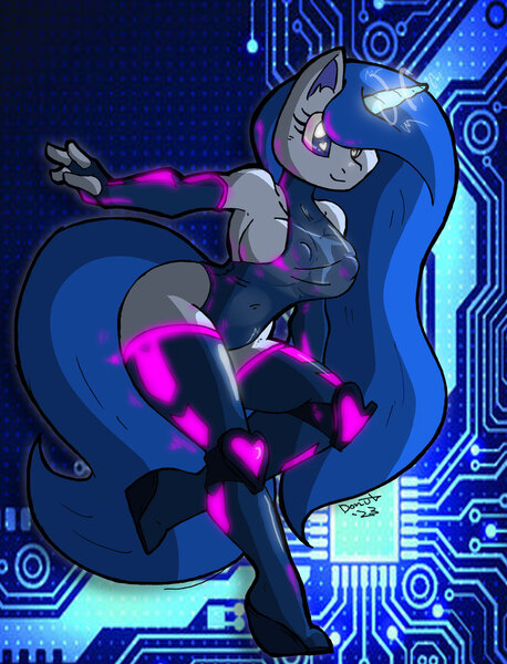 Size: 1032x1351 | Tagged: questionable, artist:theburningdonut, derpibooru import, oc, anthro, unicorn, clothes, erect nipples, female, image, jpeg, leotard, nipple outline, see-through, solo, solo female