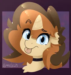 Size: 1031x1092 | Tagged: safe, artist:llametsul, derpibooru import, oc, oc:creme cookie, pony, unicorn, :p, confused, image, mlem, png, silly, solo, tongue out