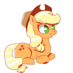 Size: 5000x5000 | Tagged: safe, artist:foxnoobb, derpibooru import, applejack, earth pony, pony, absurd resolution, applejack's hat, cowboy hat, female, freckles, hat, image, lying down, mare, open mouth, png, prone, simple background, solo, transparent background