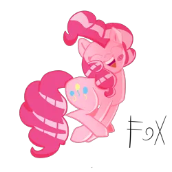 Size: 5000x5000 | Tagged: safe, artist:foxnoobb, derpibooru import, pinkie pie, earth pony, pony, absurd resolution, blushing, eyes closed, female, happy, image, mare, open mouth, png, simple background, solo, teeth, transparent background