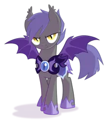 Size: 1800x2100 | Tagged: safe, artist:equestria-prevails, ponerpics import, ponybooru import, oc, oc:midnight blossom, unofficial characters only, bat pony, pony, armor, bat wings, cute, ear fluff, ears, female, guardsmare, image, looking at you, mare, night guard, png, royal guard, show accurate, simple background, slit pupils, smiling, solo, spread wings, transparent background, wings