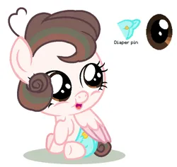 Size: 769x726 | Tagged: safe, artist:princess-kitsune-tsu, derpibooru import, oc, unofficial characters only, pegasus, pony, baby, baby pony, base used, female, filly, foal, g4, image, offspring, parent:pound cake, parent:princess flurry heart, parents:poundflurry, png, simple background, sitting, solo, white background