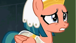 Size: 600x338 | Tagged: safe, artist:ocean lover, derpibooru import, edit, edited screencap, screencap, somnambula, pegasus, pony, snake, daring done?, animated, cute, duo, eyeshadow, female, gif, grin, hypno eyes, hypnosis, hypnotized, image, kaa, kaa eyes, lidded eyes, looking at each other, looking at someone, makeup, male, mare, smiling, somnambetes, youtube link