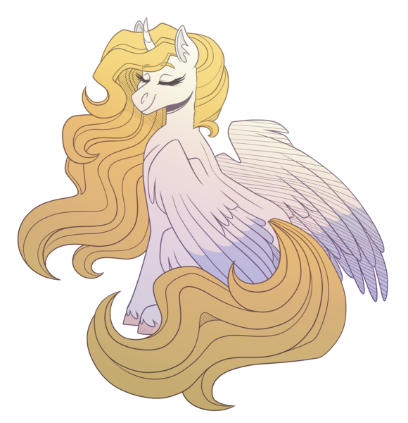 Size: 2900x3000 | Tagged: safe, artist:kikirdcz, derpibooru import, oc, alicorn, pony, colored wings, female, image, mare, png, simple background, solo, transparent background, two toned wings, wings