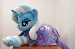 Size: 2200x1443 | Tagged: safe, artist:lanacraft, derpibooru import, trixie, cape, clothes, great and powerful, hat, image, irl, jpeg, photo, plushie, trixie's cape, trixie's hat