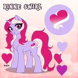 Size: 3000x3000 | Tagged: safe, alternate version, artist:nika-rain, derpibooru import, oc, oc:rinne swirl, pony, unicorn, commission, commissions open, cute, cutie mark, female, image, png, reference, reference sheet, sketch, solo