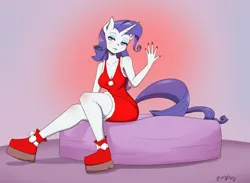 Size: 1200x880 | Tagged: safe, artist:empyu, derpibooru import, rarity, human, equestria girls, christmas, clothes, holiday, image, png, sitting