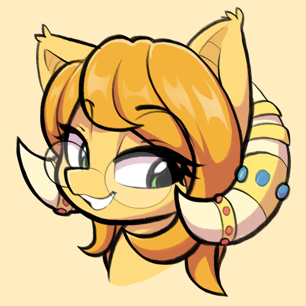 Size: 1189x1187 | Tagged: safe, artist:moozua, derpibooru import, oc, oc:caramel drop, bat pony, pony, bust, female, glasses, horn, horn jewelry, horns, image, jewelry, mare, no source available, png, portrait, smiling
