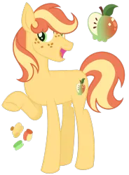 Size: 1280x1742 | Tagged: safe, artist:monochrome-sunsets, derpibooru import, oc, unofficial characters only, earth pony, pony, image, male, offspring, parent:applejack, parent:flam, parents:flamjack, png, simple background, solo, stallion, transparent background