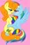 Size: 500x738 | Tagged: safe, artist:silentfilly, derpibooru import, carrot top, golden harvest, rainbow dash, earth pony, pegasus, pony, base used, blushing, carrotdash, clothes, crack shipping, drool, duo, duo female, eye clipping through hair, female, french kiss, g4, half-lidded eyes, image, kissing, lesbian, looking at each other, looking at someone, making out, mare, pink background, png, rainbow socks, shipping, simple background, sloppy kissing, socks, striped socks