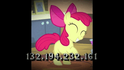 Size: 1920x1080 | Tagged: safe, artist:epicheavytf2, artist:pyrogaming, derpibooru import, apple bloom, pony, animated, apple bloom's bow, bow, female, filly, foal, friday night funkin', hair bow, hand, image, implied murder, ip address, meme, music, remix, song, song reference, vibe check, video, webm, you're next