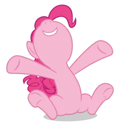 Size: 4300x4500 | Tagged: safe, artist:gypsykumquat, derpibooru import, pinkie pie, earth pony, pony, absurd resolution, g4, image, inkscape, png, show accurate, simple background, sitting, smiling, transparent background, vector